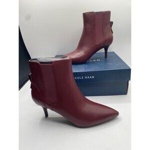 Cole Haan Women's Brown Ankle Pointed Toe Stiletto Heel Boot Leather NWB